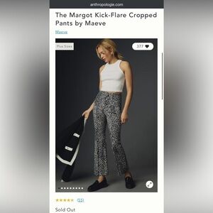 The Margot Kick-Flare Cropped Pants by Maeve